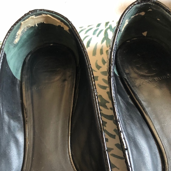 Tory Burch Black Quilted Ballet Flats 7M - Picture 5 of 8